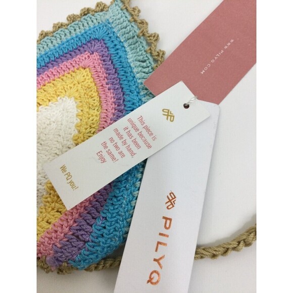 Pilyq Womens Romance Crochet Triangle Halter Bikini Top Size D NWT ROM-182R - Picture 5 of 9